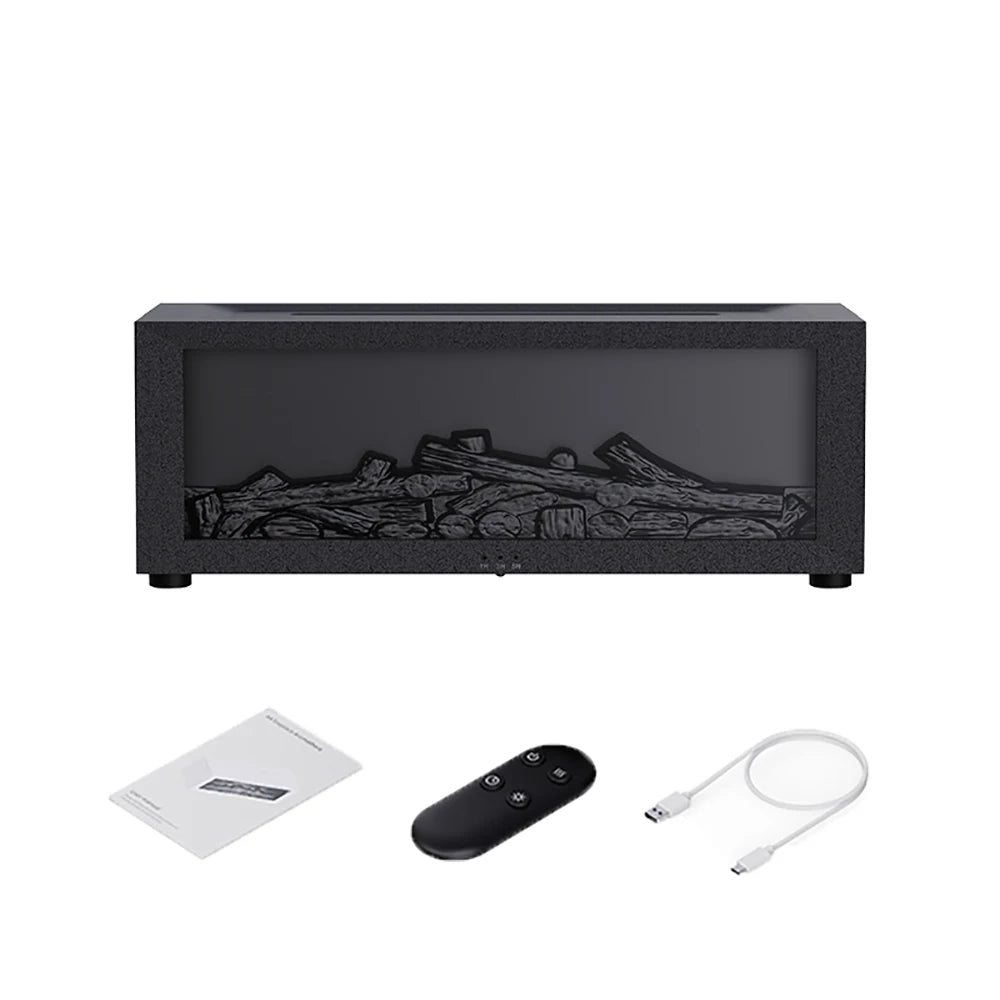 Flame Aroma Humidifier – Essential Oil Diffuser with LED & Remote